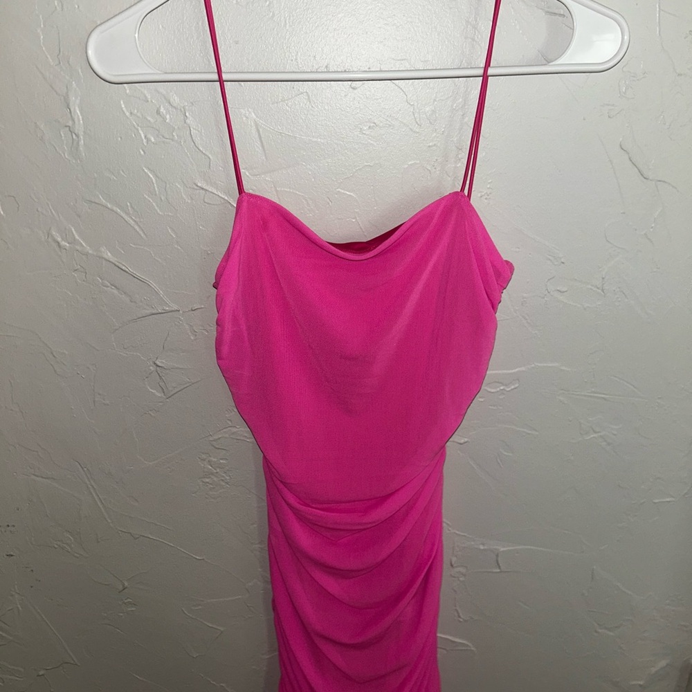 Princess Polly Vibrant Pink Spaghetti Strap Dress